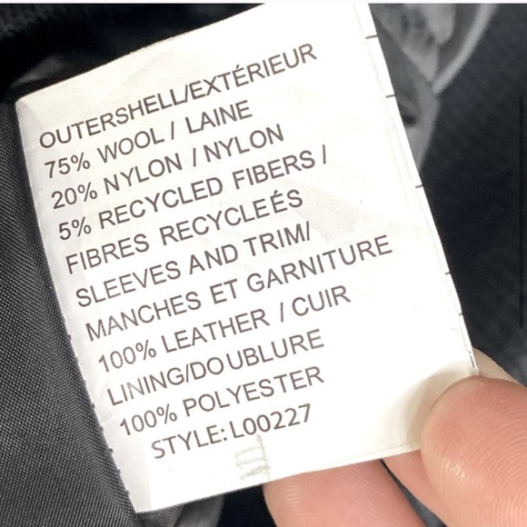 Vintage Chicken On The Way Wool Bomber With Leather Sleeves And Trim XL - Picture 4 of 15